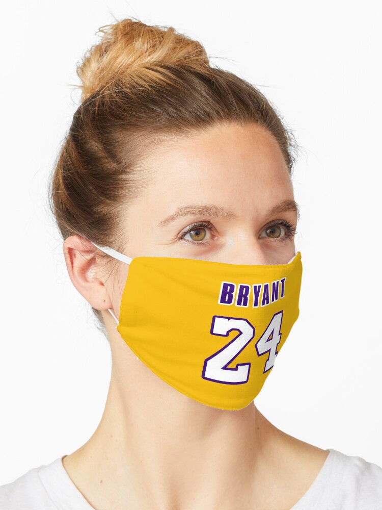 Download Kobe Bryant With 24 Number Yellow Mask By Vectortower Redbubble PSD Mockup Templates