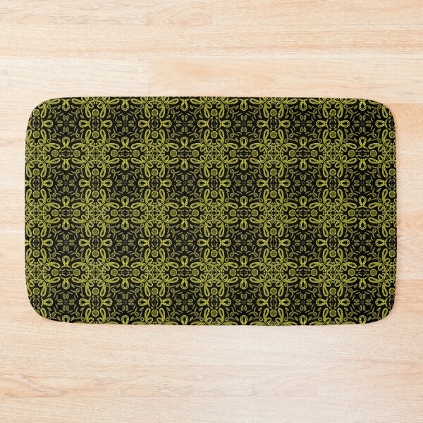 Item preview, Interlocking Crosses Motif - Yellow On Black designed and sold by Blenderbeetle.