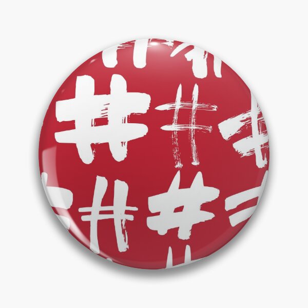 Item preview, #Red - White Hashtags on Red Background designed and sold by Lori-Goree.