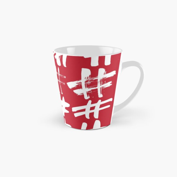 Item preview, #Red - White Hashtags on Red Background designed and sold by Lori-Goree.
