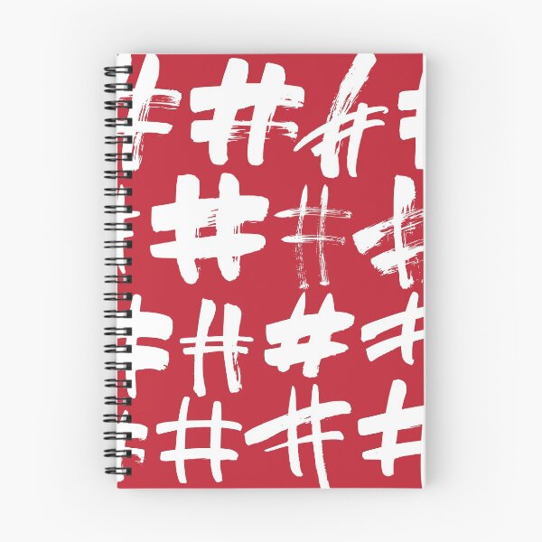 Item preview, #Red - White Hashtags on Red Background designed and sold by Lori-Goree.