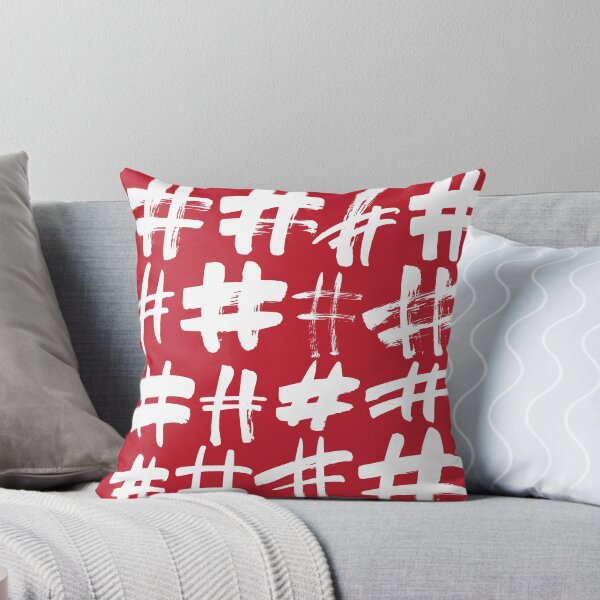 Item preview, #Red - White Hashtags on Red Background designed and sold by Lori-Goree.