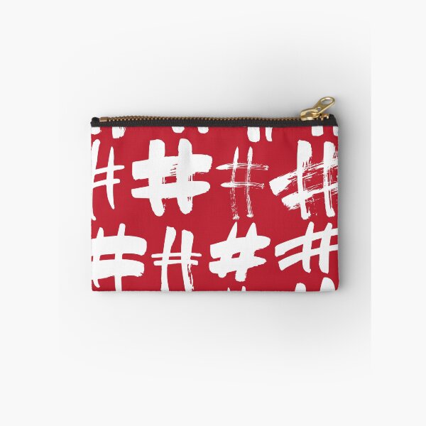 Item preview, #Red - White Hashtags on Red Background designed and sold by Lori-Goree.