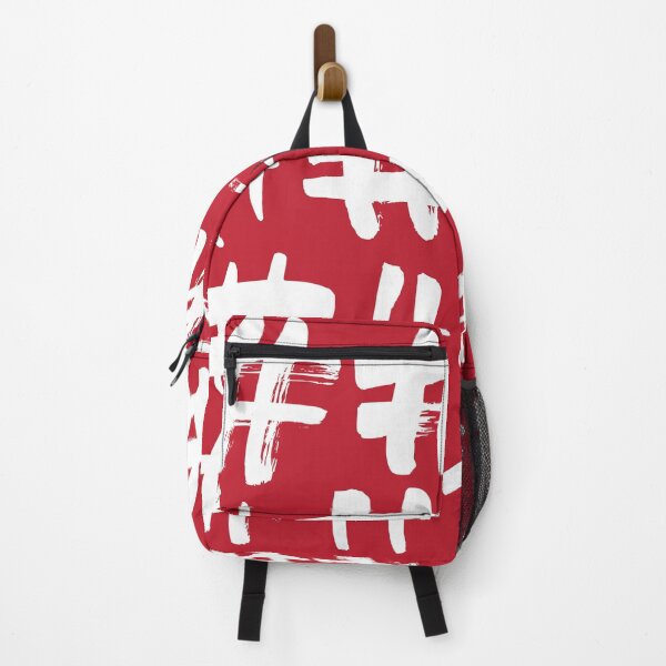 Item preview, #Red - White Hashtags on Red Background designed and sold by Lori-Goree.