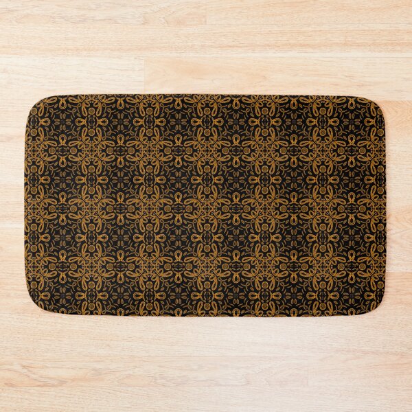 Item preview, Interlocking Crosses Motif - Orange On Black designed and sold by Blenderbeetle.