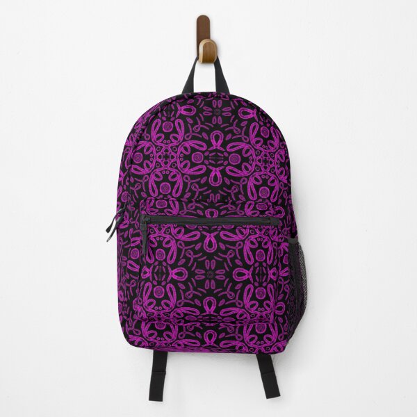 Item preview, Interlocking Crosses Motif - Purple On Black designed and sold by Blenderbeetle.