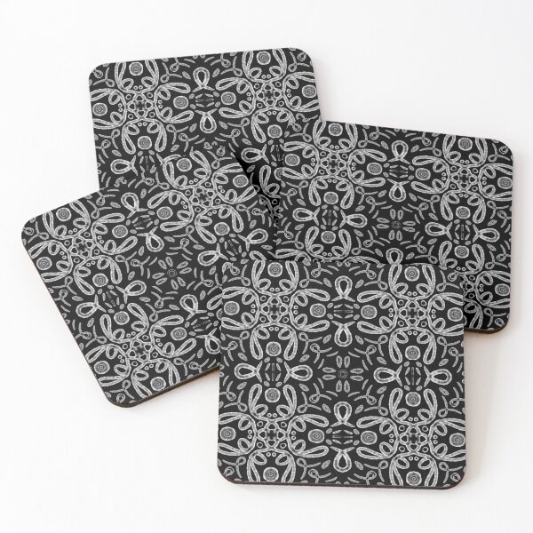 Item preview, Interlocking Crosses Motif - White On Black designed and sold by Blenderbeetle.