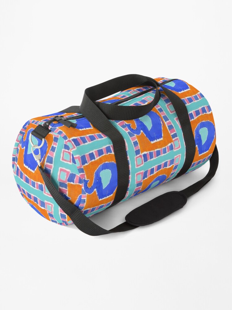 elephant print duffle bag