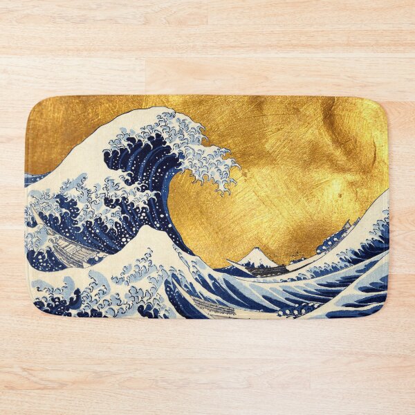 Item preview, The Great Wave Off Kanagawa by Hokusai - Golden version designed and sold by DejaVuStudio.