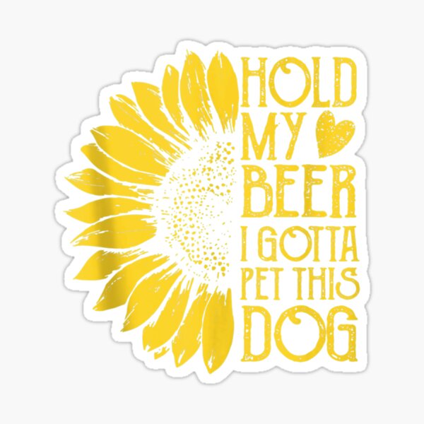 Artikel-Vorschau von Sonnenblume Retro Vintage hält mein Bier Ich muss dieses Hund Tank Top streicheln, designt und verkauft von IlirianaVeseli.