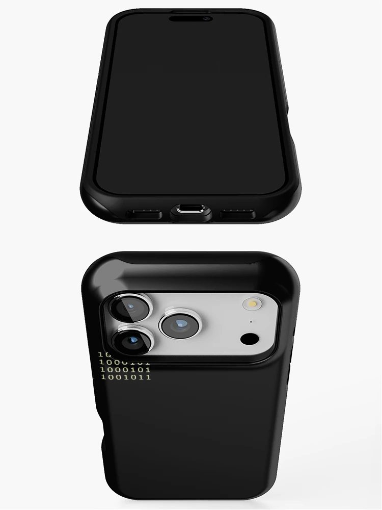 Thumbnail 3 of 4, iPhone Case, binary code designed and sold by Schmuddelshirt.