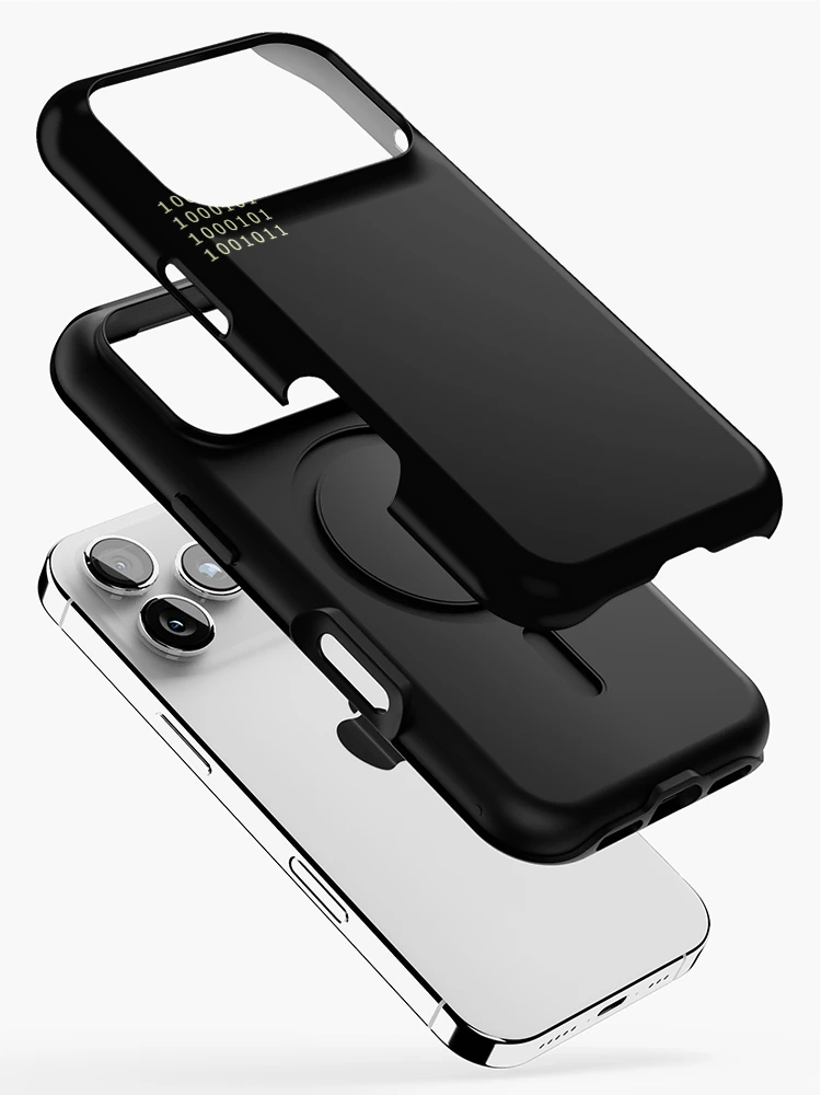 Thumbnail 2 of 4, iPhone Case, binary code designed and sold by Schmuddelshirt.