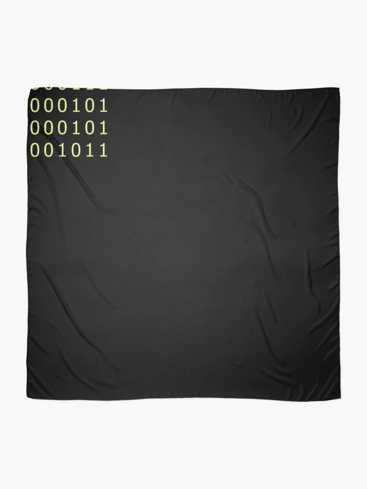 Thumbnail 2 of 3, Scarf, binary code designed and sold by Schmuddelshirt.