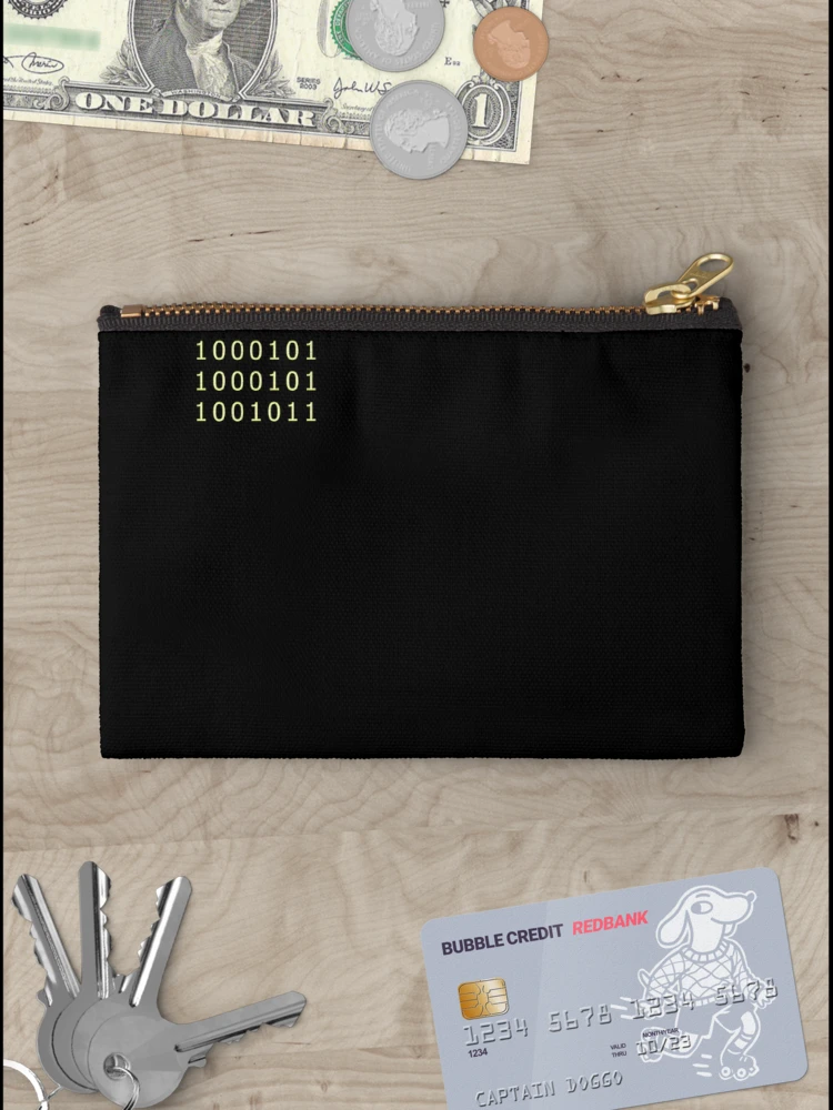 Thumbnail 3 of 4, Zipper Pouch, binary code designed and sold by Schmuddelshirt.