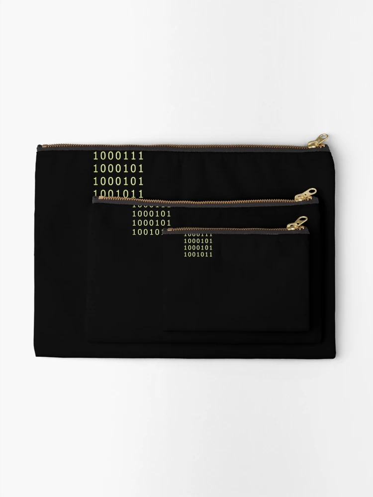 Thumbnail 2 of 4, Zipper Pouch, binary code designed and sold by Schmuddelshirt.