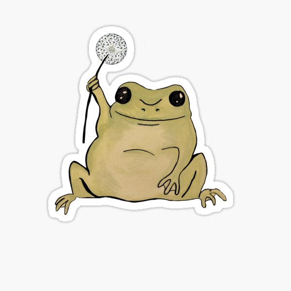 Dandelion Frog Sticker