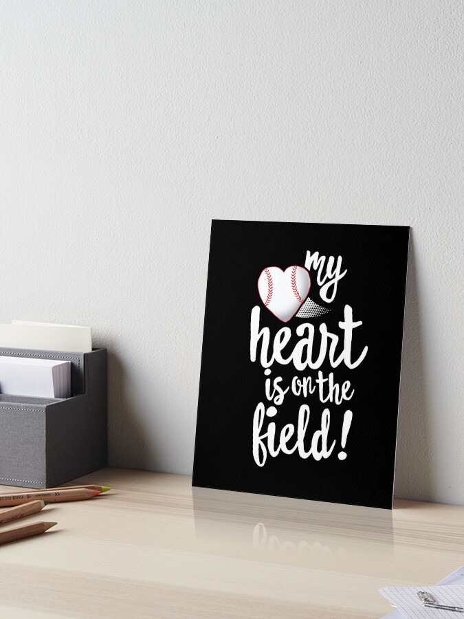 My Heart Is On The Field Baseball Shirt Tee-Ball Mom Dad