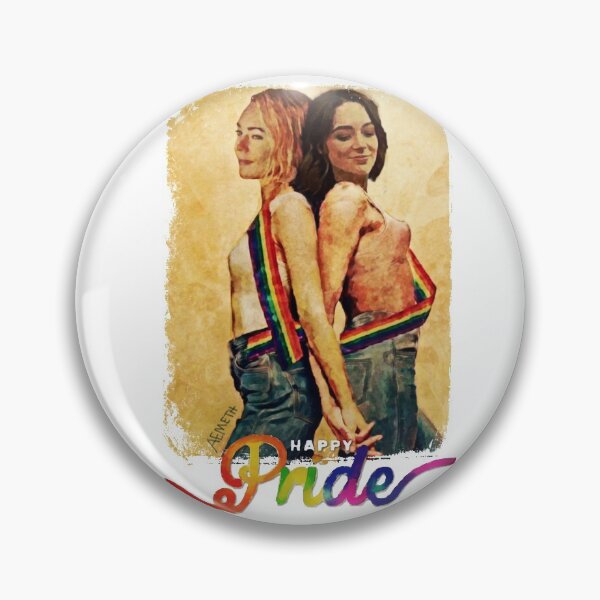 Item preview,  holding hands and wearing gay pride sashes :) designed and sold by Aemeth.