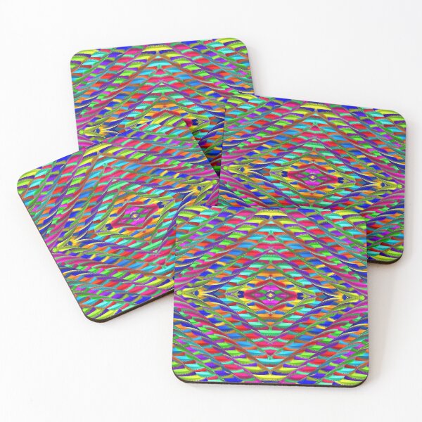 Item preview, Rainbow 3D Geometric Psychedelic Pattern designed and sold by RiaBubble.