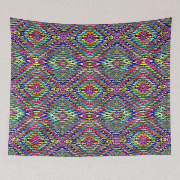Item preview, Rainbow 3D Geometric Psychedelic Pattern designed and sold by RiaBubble.