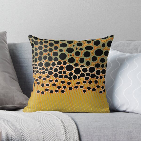 Trout Camo Throw Pillow