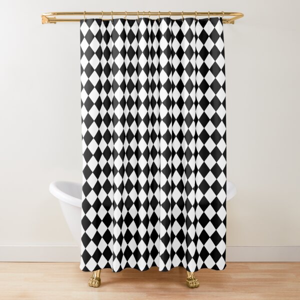 Harlequin Black Diamonds Shower Curtain