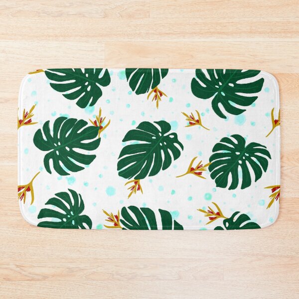 Item preview, Tropical leaves and flowers pattern designed and sold by artisau.