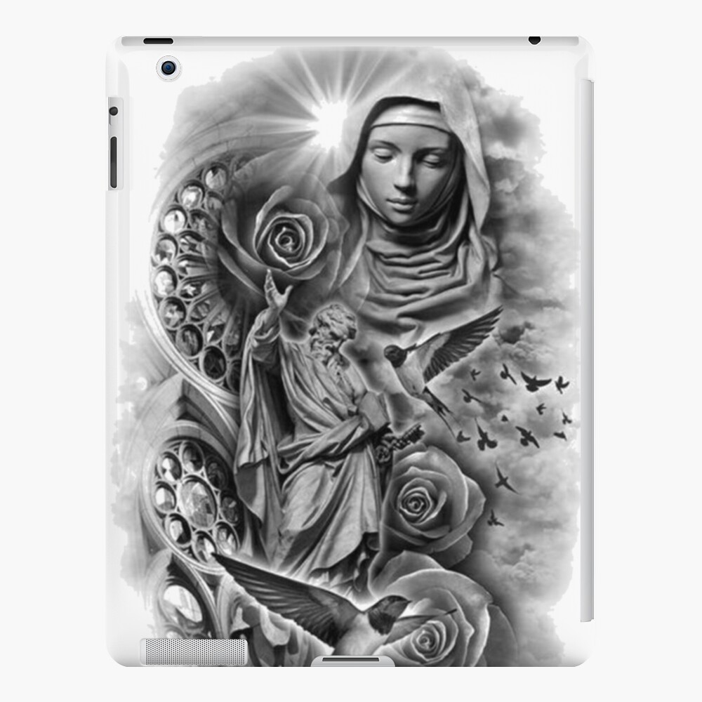 Virgin Mary Tattoo, Mother of God Tattoo, Fake Tattoo, Black Tattoo, Flash  Tattoo, Religious Tattoo, Symbol Tattoo, Mary Mother of Jesus - Etsy