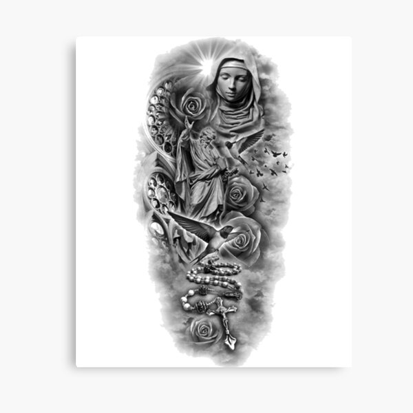 54 Adorable Virgin Mary Shoulder Tattoos To Feel Her Presence  Psycho Tats
