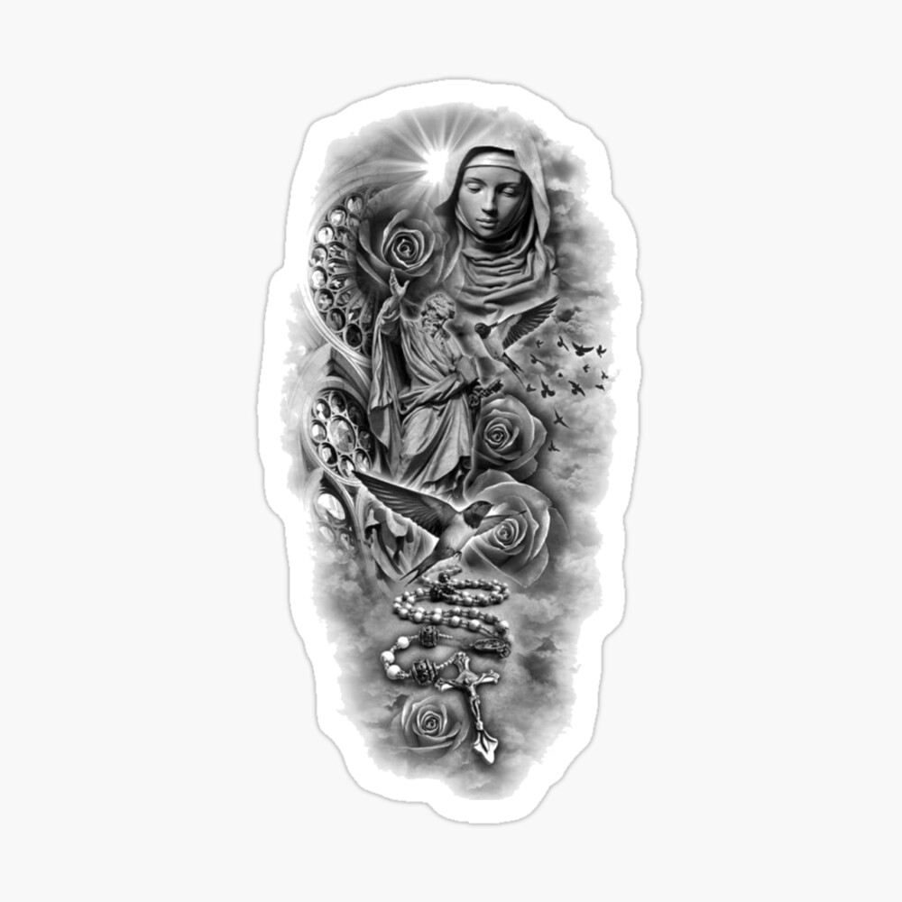 Virgin Mary  Mary tattoo Virgin mary tattoo Forearm tattoo men