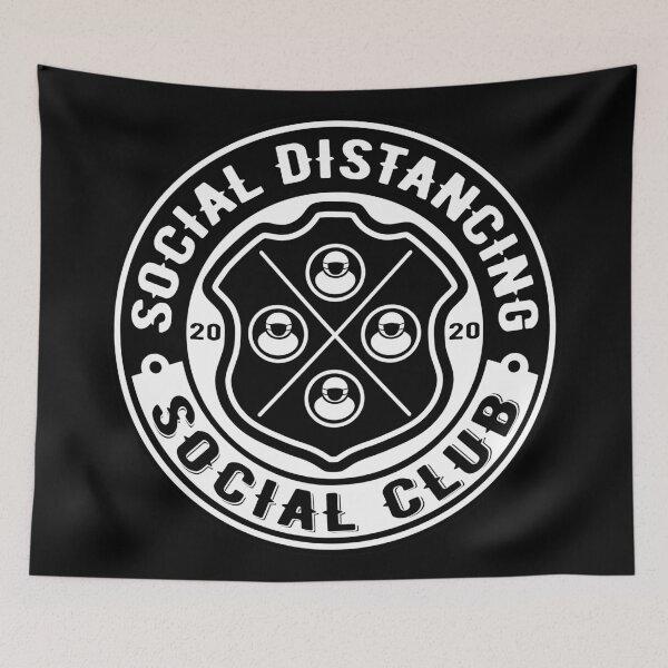 Item preview, Social Distancing Social Club Logo - Black designed and sold by Wizzles Emporium.