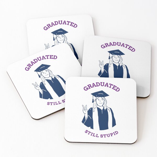 Item preview, Geeky Girl Graduation Meme Graduated - Still Stupid designed and sold by ShineEyePirate.