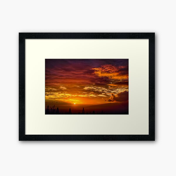 Maui Sunset - 11/26/12 #1 Framed Art Print