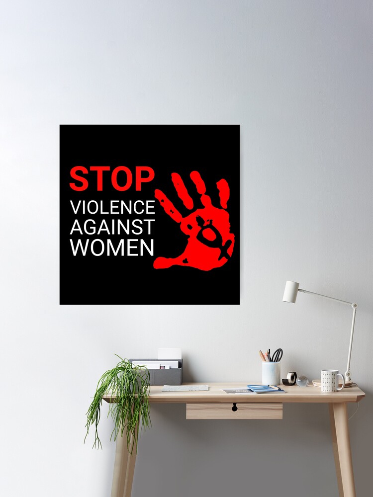 Póster con la obra la violencia contra las mujeres, diseñada y vendida por TopDesignArt