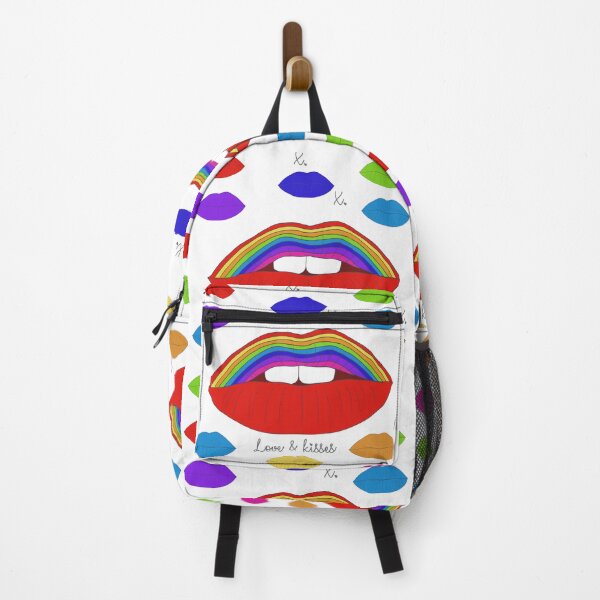 Item preview, # Pride Love & kisses rainbow lips designed and sold by Leatextileart.