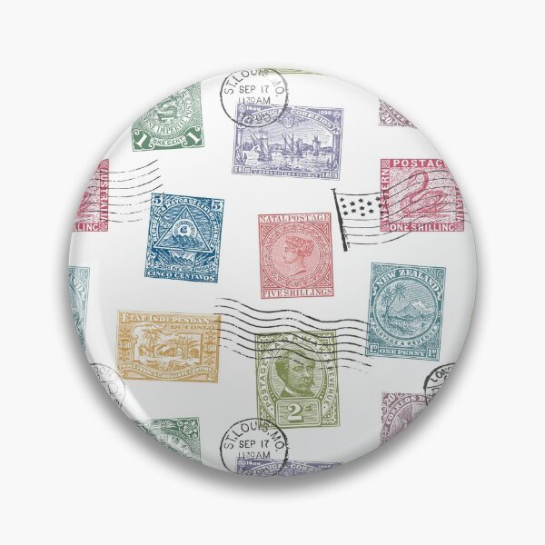 Item preview, Vintage stamps pattern designed and sold by GoDesign1.
