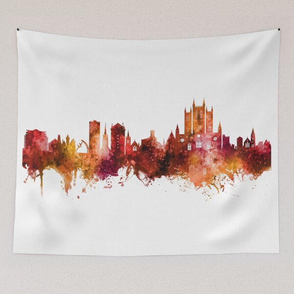 Aperçu de l'œuvre Lincoln England Skyline créée et vendue par ArtPrints.