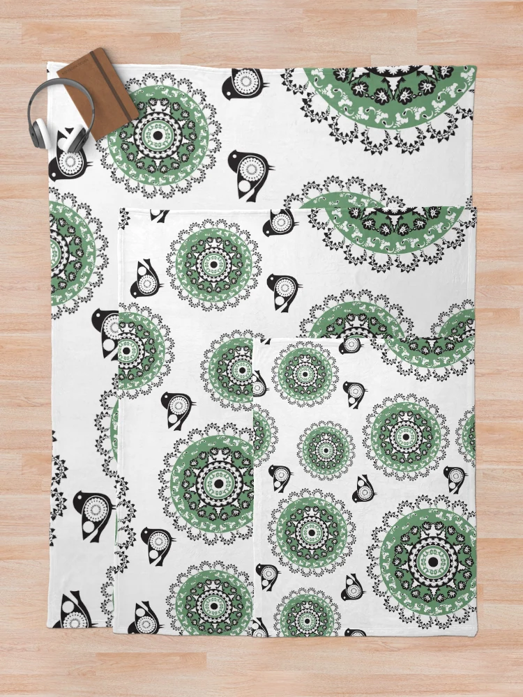 Thumbnail 5 of 6, Throw Blanket, Traditional mandala designed and sold by Rococodesigns.