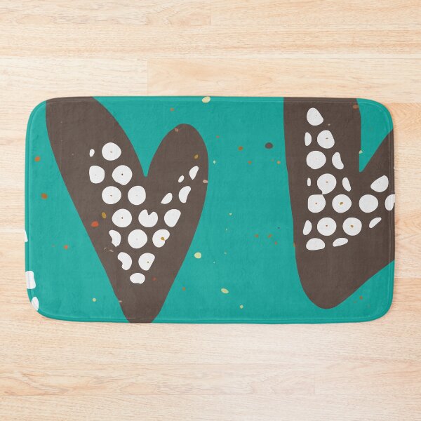 Item preview, Hearts Background Design in Green Umber Complementary Tones GC-116-6 designed and sold by GraphicCharms.