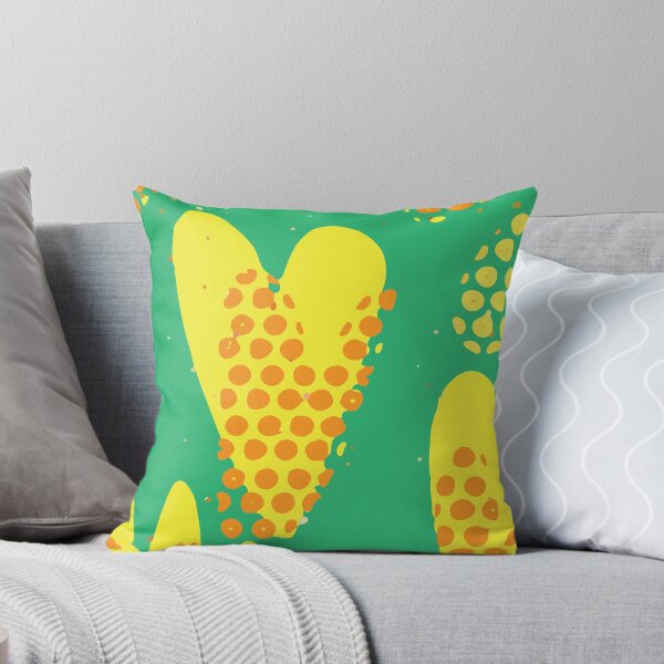 Item preview, Abstract Hearts Graphic Design in Yellow and Green Complementary Tones GC-116-7 designed and sold by GraphicCharms.