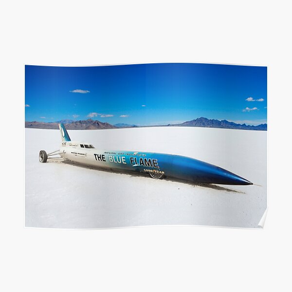 The Blue Flame at Bonneville Poster