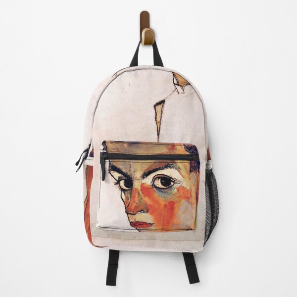Item preview, Egon Schiele - Self-Portrait with Striped Shirt 1910 (new color edit) designed and sold by DejaVuStudio.