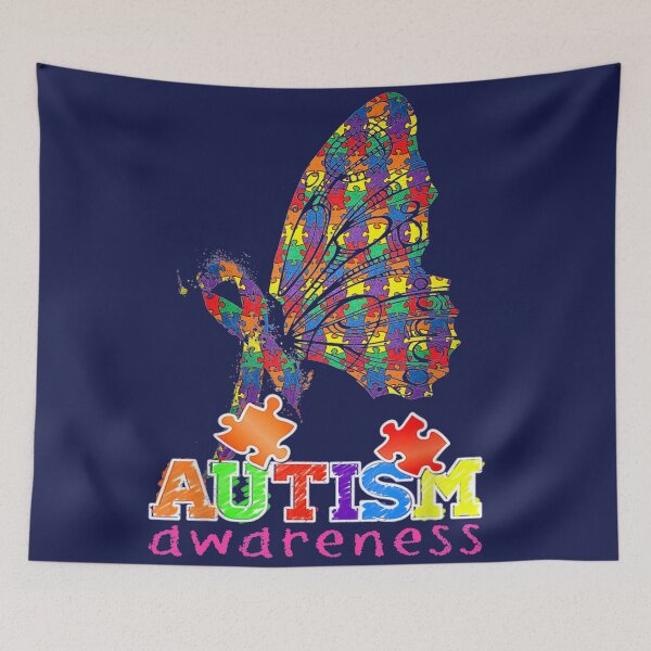 Item preview, Autism awareness butterfly ribbon designed and sold by linhkaphung.