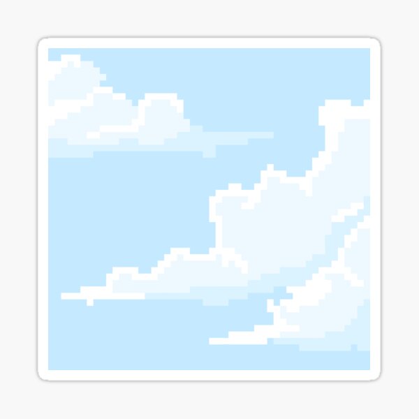 pixel clouds 5 Sticker