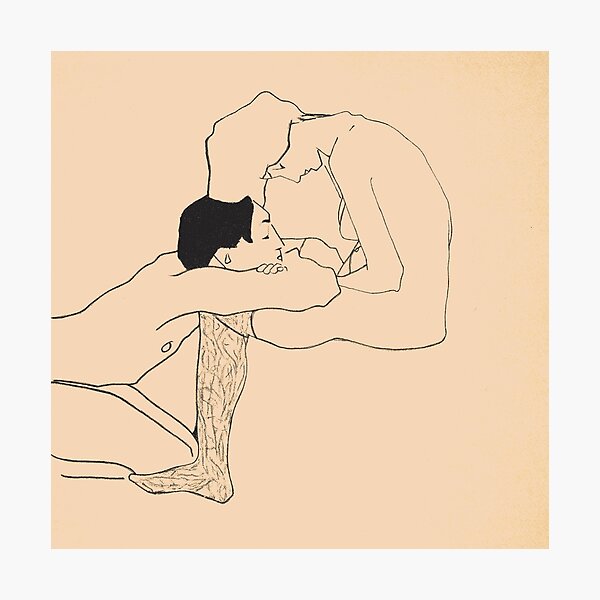 Item preview, Egon Schiele - Lovers designed and sold by DejaVuStudio.