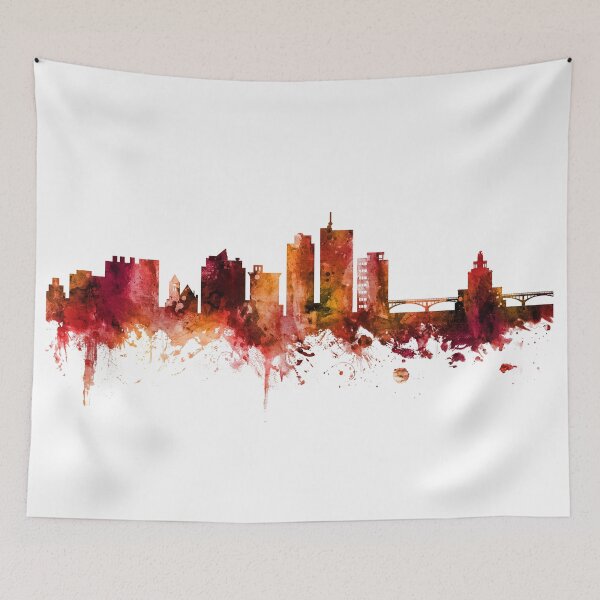 Item preview, Cedar Rapids Iowa Skyline designed and sold by ArtPrints.