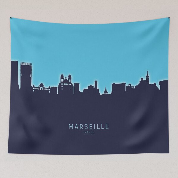 Item preview, Marseille France Skyline designed and sold by ArtPrints.