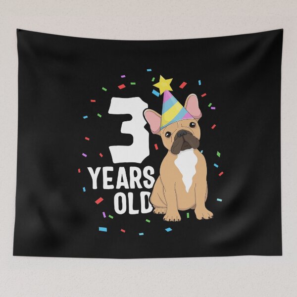 Item preview, 3 Years Old Birthday Outfit French Bulldog Dog Party 3rd designed and sold by 14thFloor.
