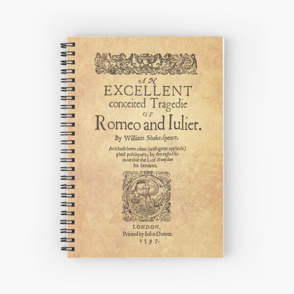 Shakespeare, Romeo and Juliet 1597 Cuaderno de espiral