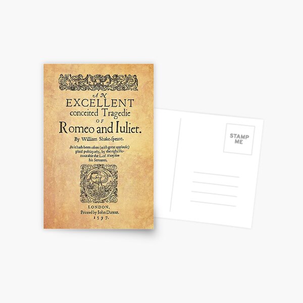 Shakespeare, Romeo and Juliet 1597 Postal